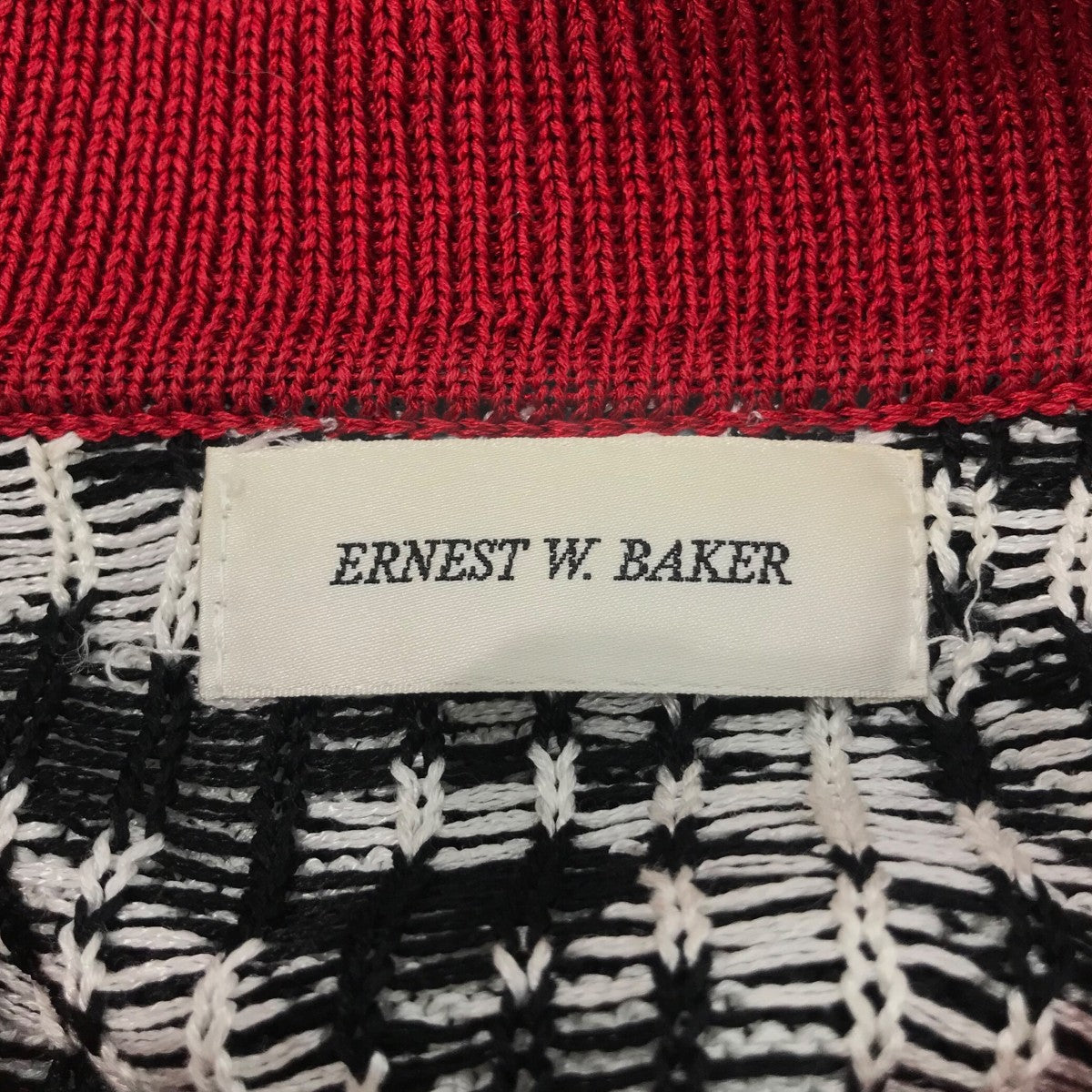 ERNEST W．BAKER(アーネスト ダブル ベイカー) ニットポロシャツ