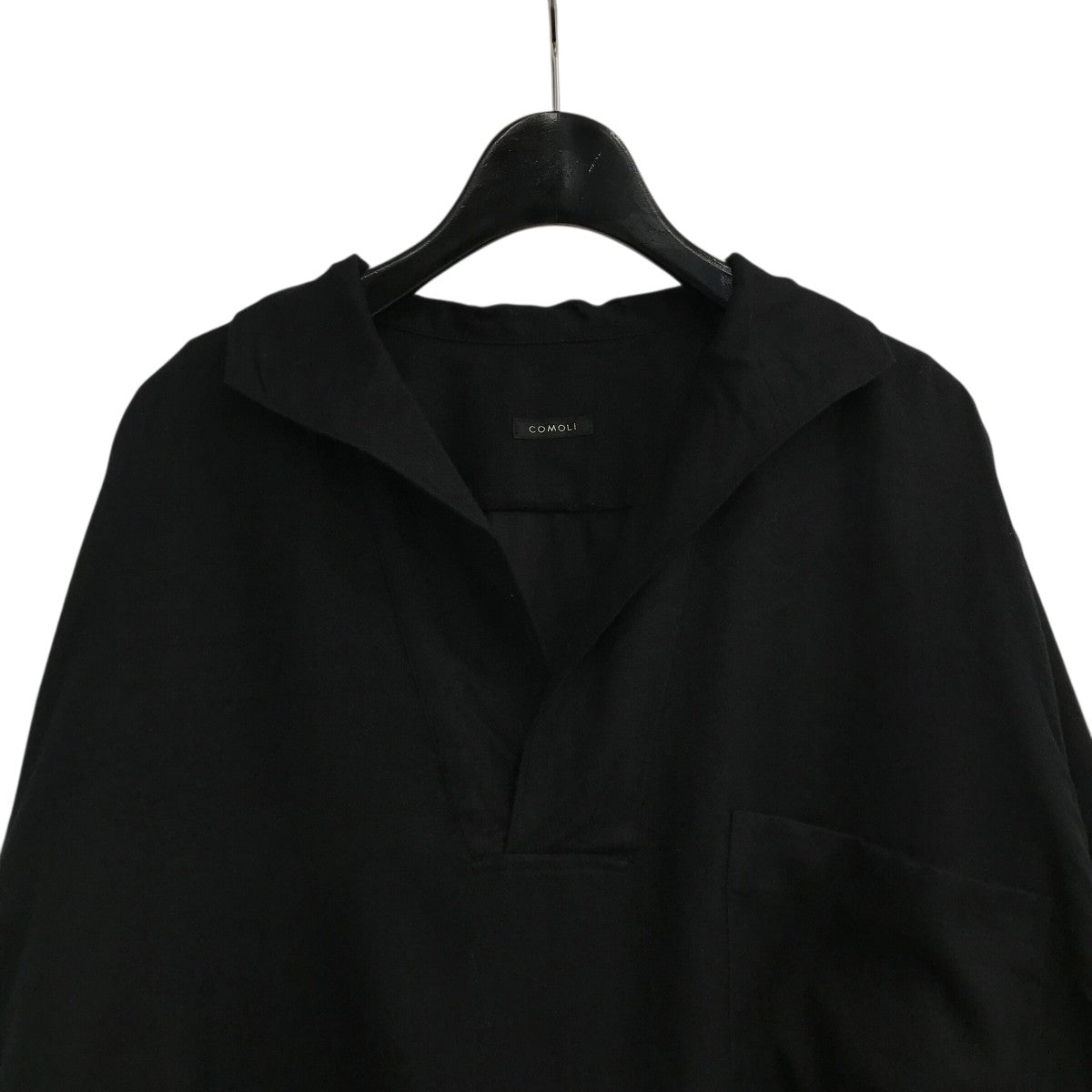 COMOLI コモリ シルクネル スキッパーシャツ サイズ3 COMOLI(コモリ) シルクネル スキッパーシャツX01 02007 X01