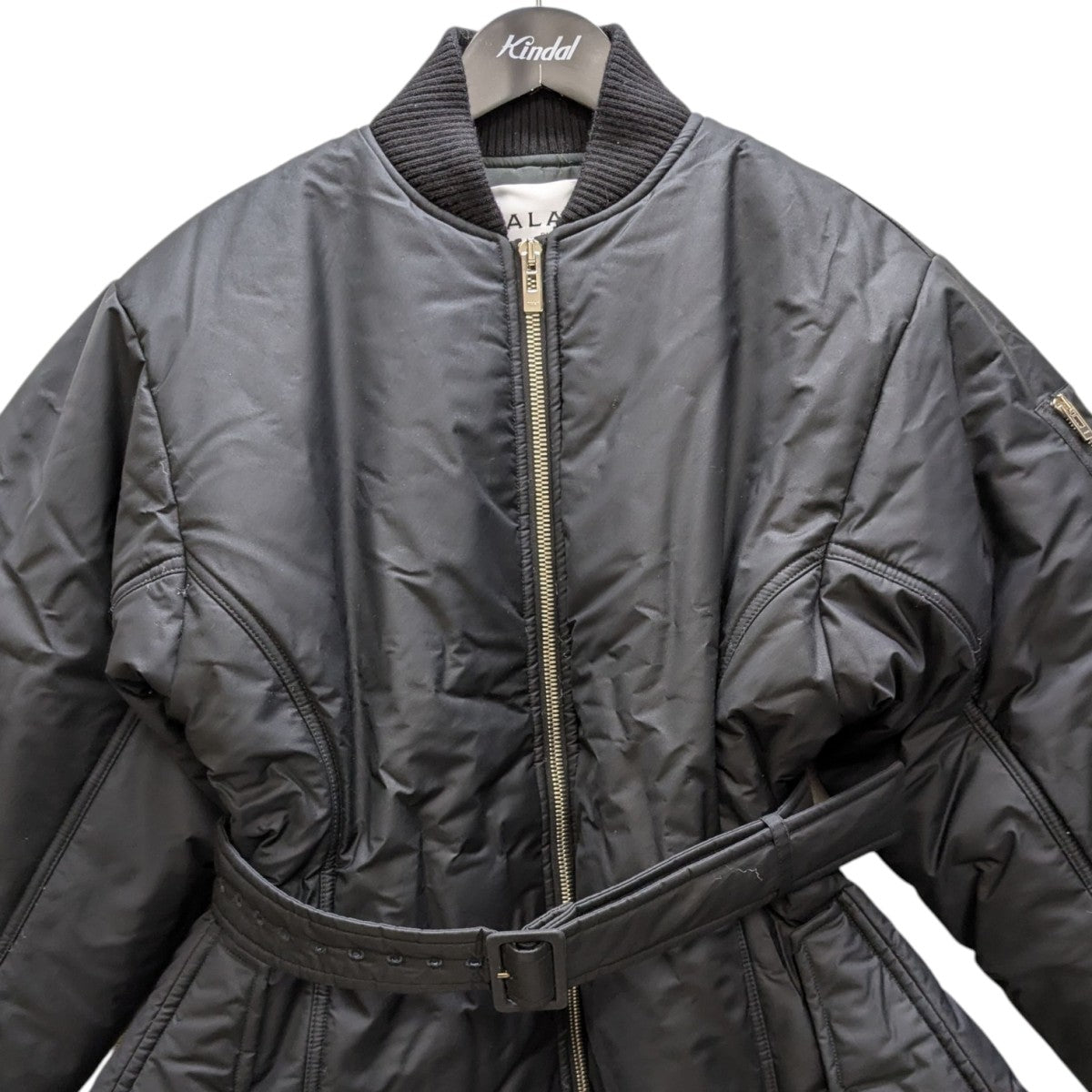 Belted Zip-Up Bomber Jacket ベルト付き ボンバー ジャケット