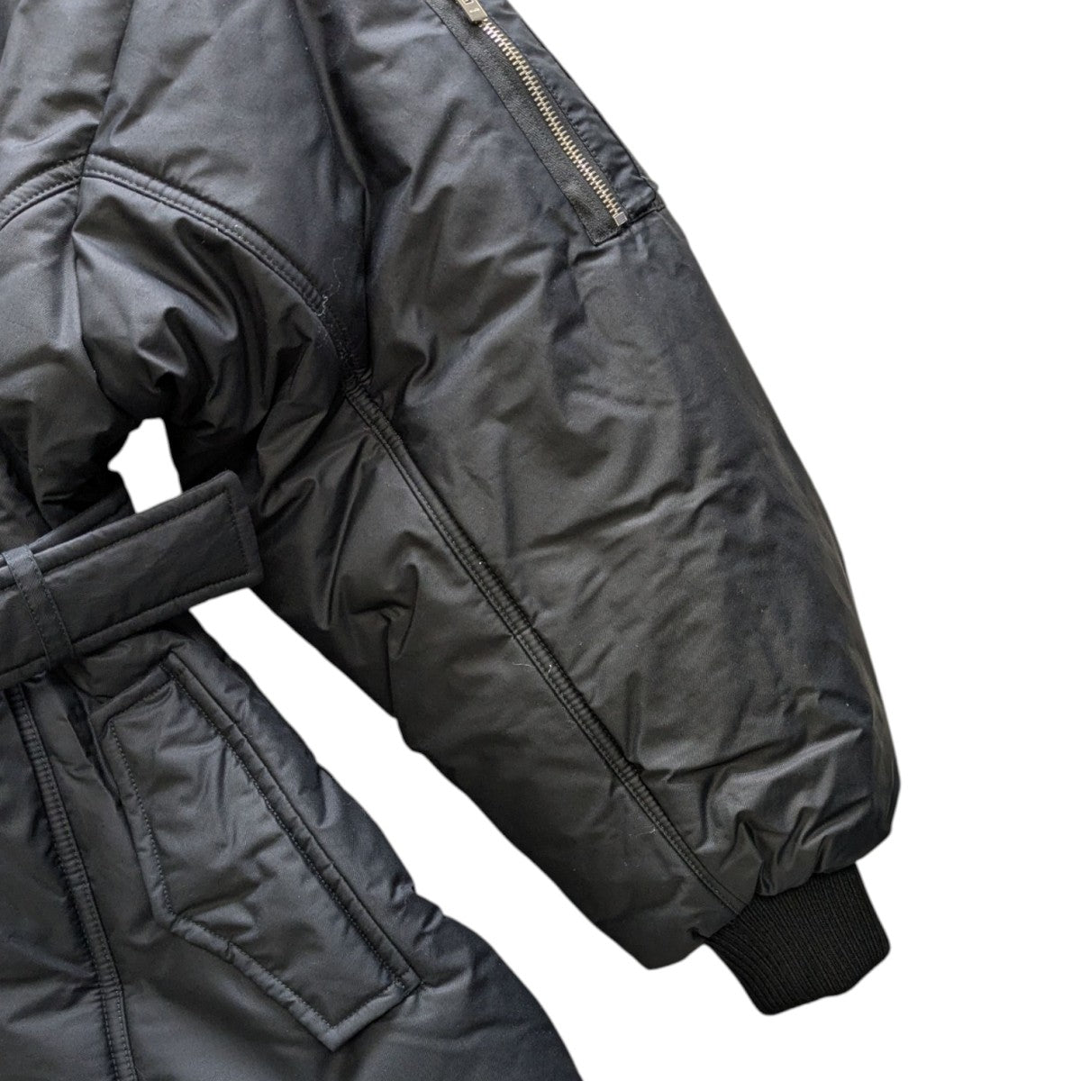 Belted Zip-Up Bomber Jacket ベルト付き ボンバー ジャケット