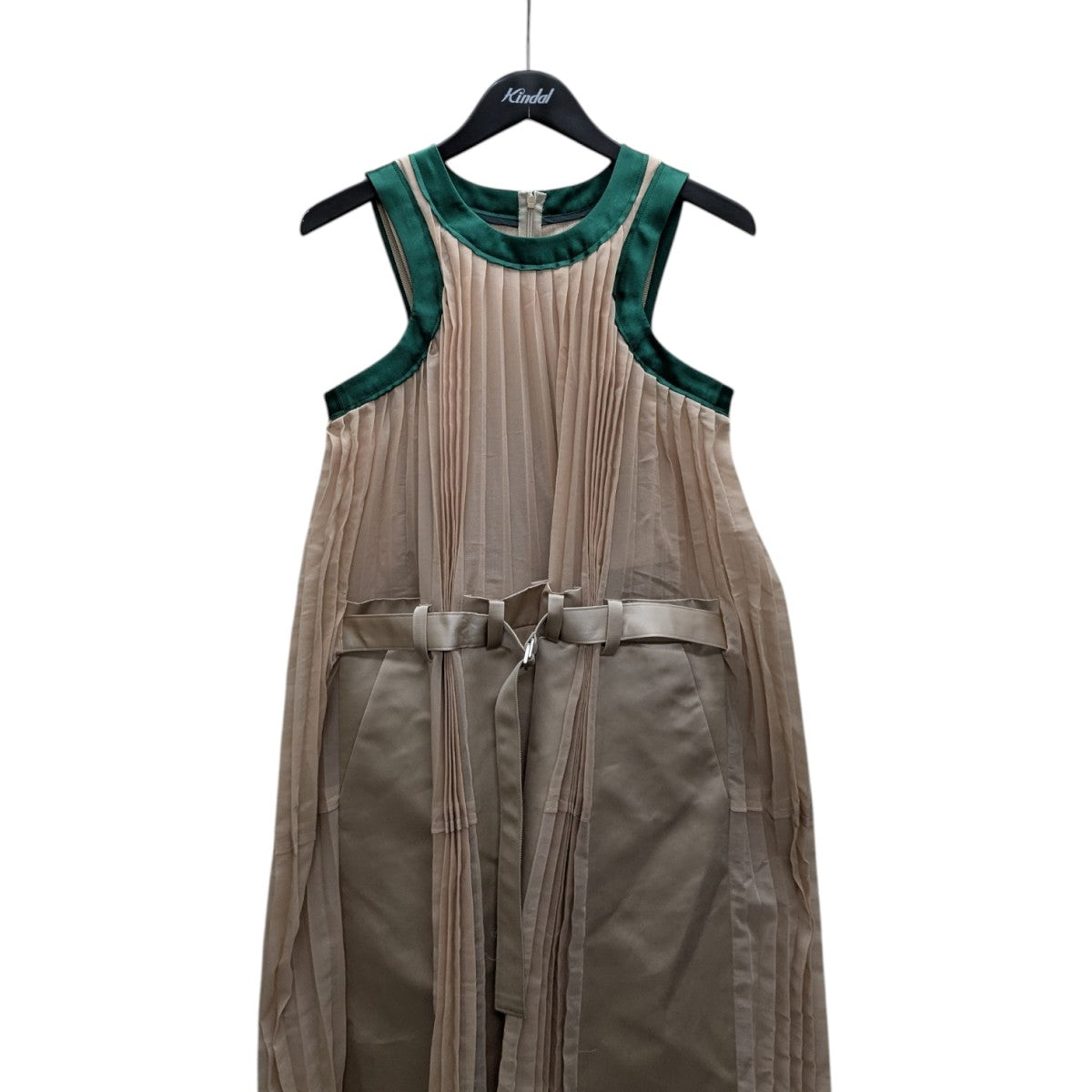sacai silk x satin マキシ丈ワンピース sacai(サカイ) Silk Satin Mix Dressシルクサテンミックスドレス