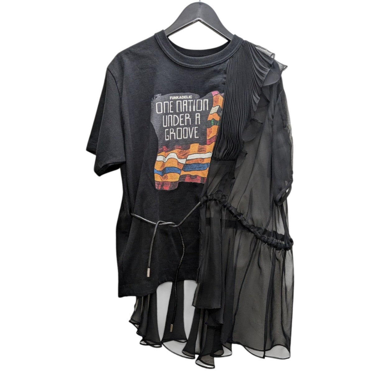 sacai×FUNKADELIC シフォンドッキングアシンメトリー Tシャツ 20