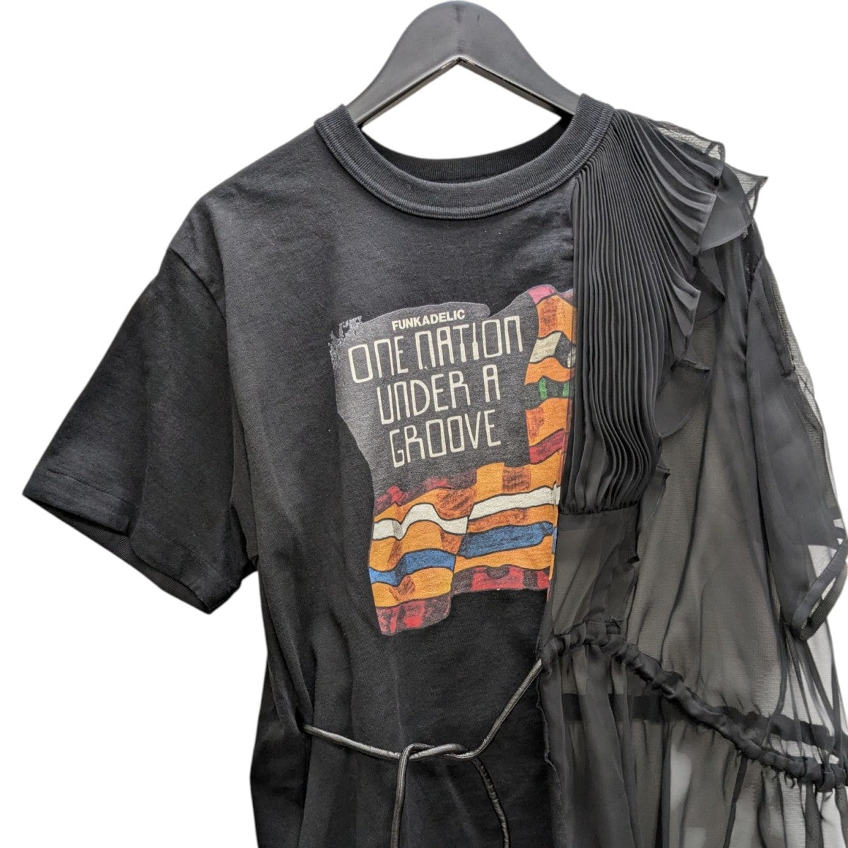 sacai×FUNKADELIC シフォンドッキングアシンメトリー Tシャツ 20