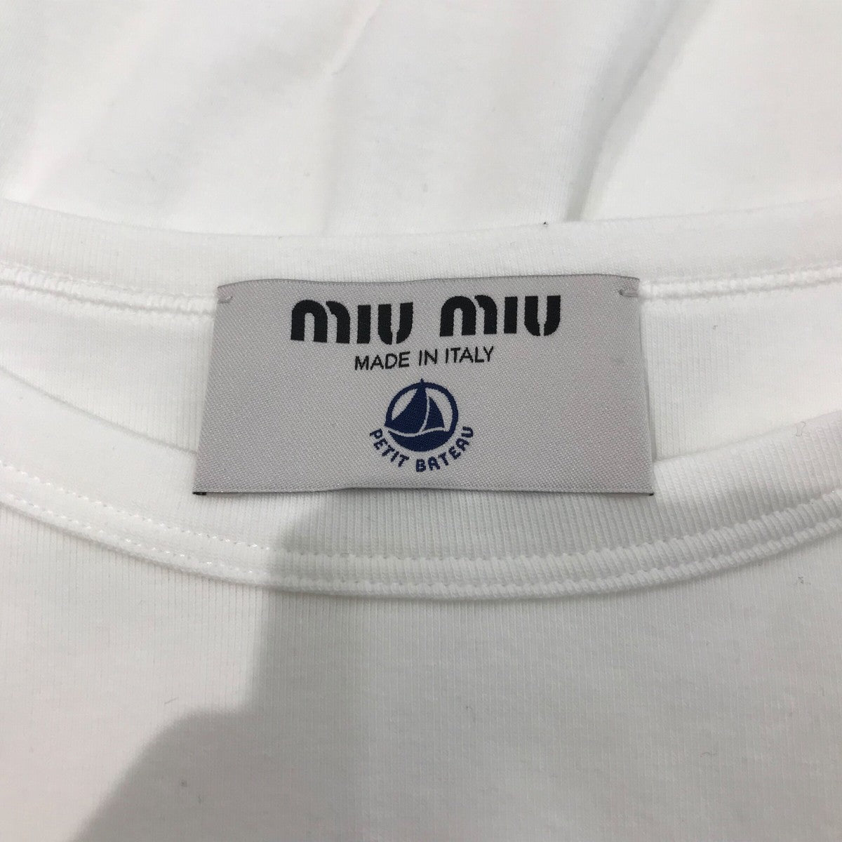 MIU MIU×PETIT BATEAU トレッチジャージー レギュラーTシャツ