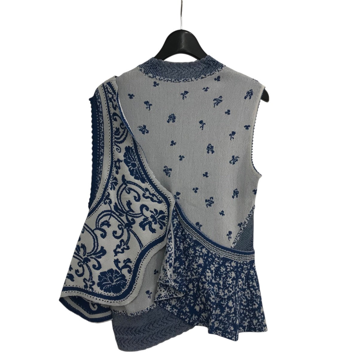 マメクロゴウチ　ノースリーブ　ニット　白 mameニットトップス 白 24ss