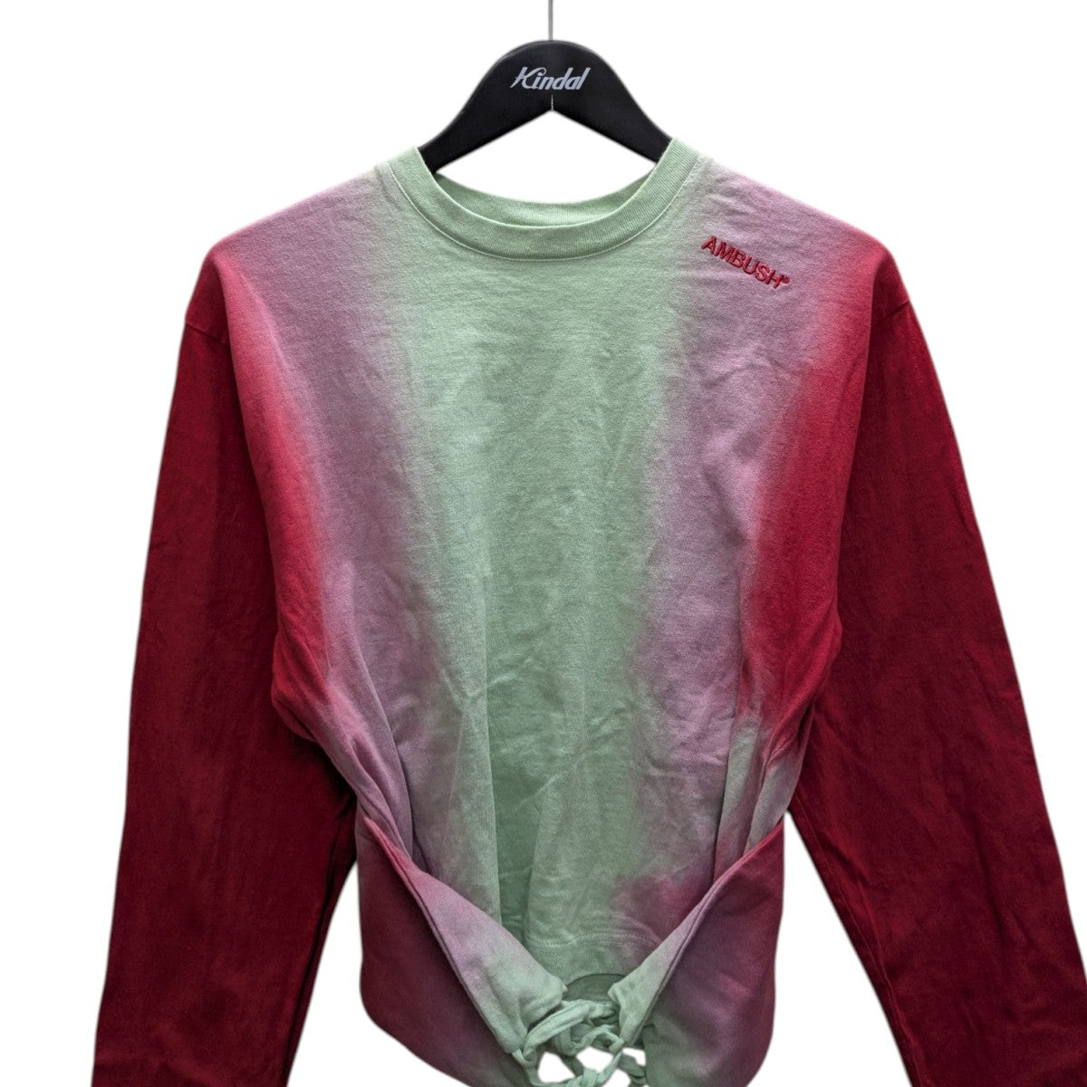 アンブッシュ AMBUSH 長袖Tシャツ 12112069 レッド×グリーン サイズ：1 AMBUSH(アンブッシュ) 長袖Tシャツ12112069 12112069 レッド