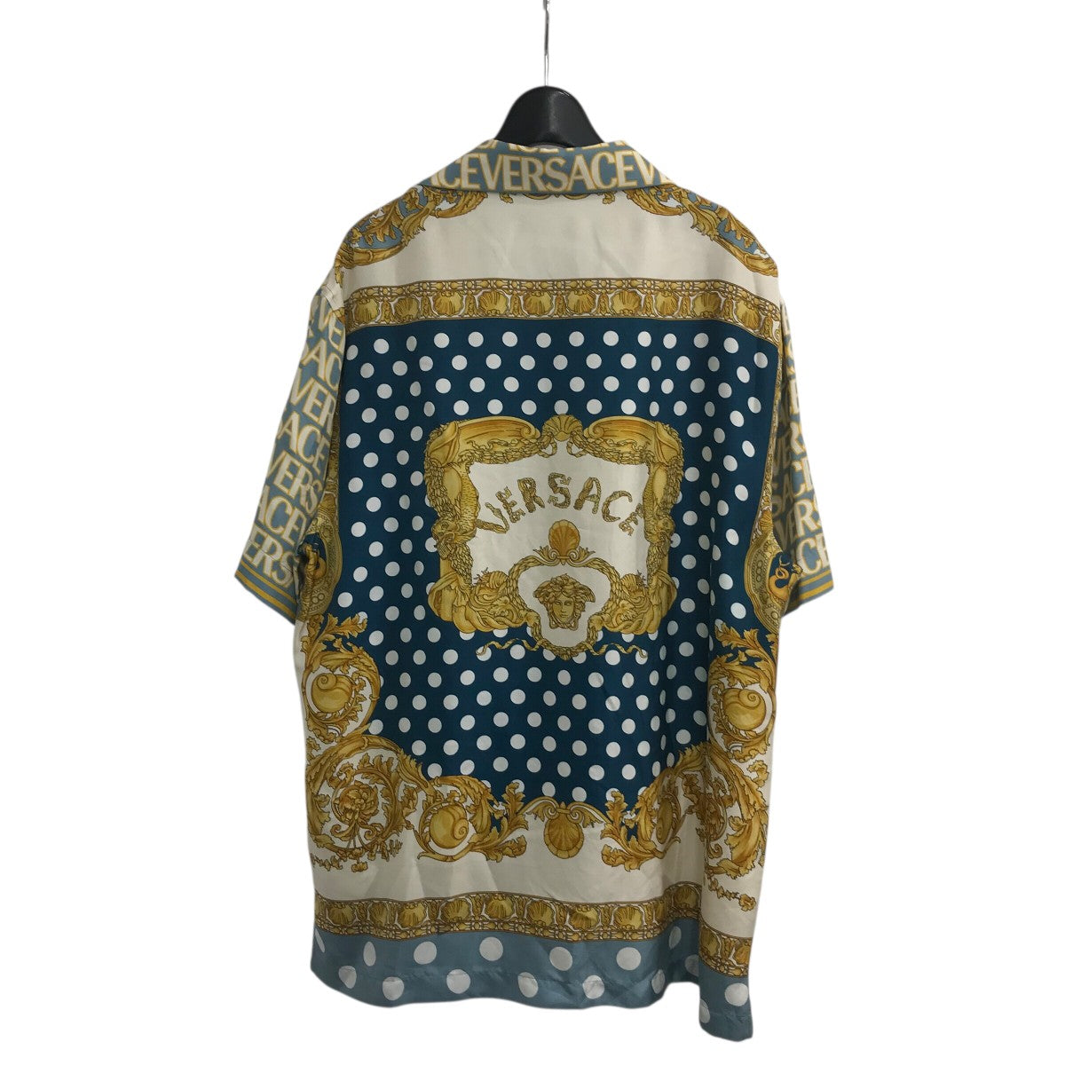 VERSACE(ヴェルサーチ) 総柄シルク半袖シャツ1003926 1003926