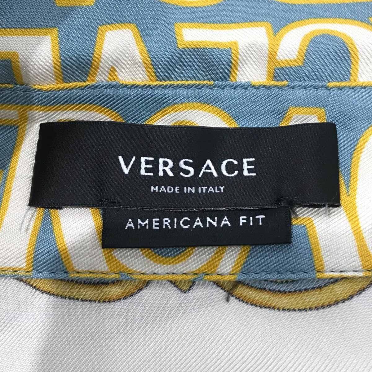 versace イタリア製 ベルサーチ 総柄 半袖シャツ デザインシャツ L XING TO THE BASIC 総柄半袖シャツ L レーヨン ヴェルサーチ