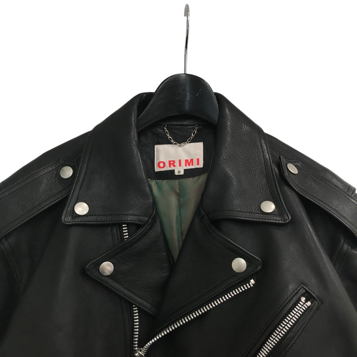 ORIMI(オリミ) レザーライダースジャケット ブラック サイズ 2