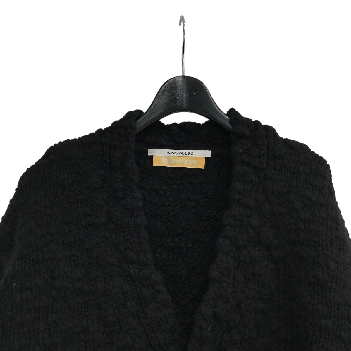 ANSNAM / 別注/HAND KNITTING CARDIGAN/4/ウール/WHT/RR2425AW01 ANSNAM(アンスナム) 「River別注 HAND KNITTING CARDIGAN」ハンド