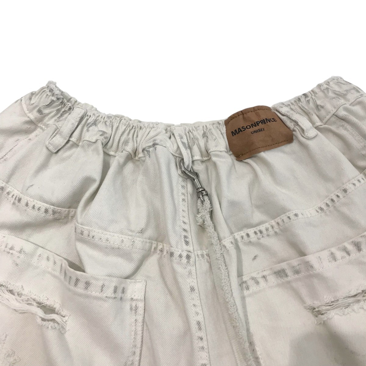 MASONPRINCE ワイドシルエット ハードダメージ デニムハーフパンツ ワイドシルエット ハードダメージ デニムハーフパンツ NDK1918