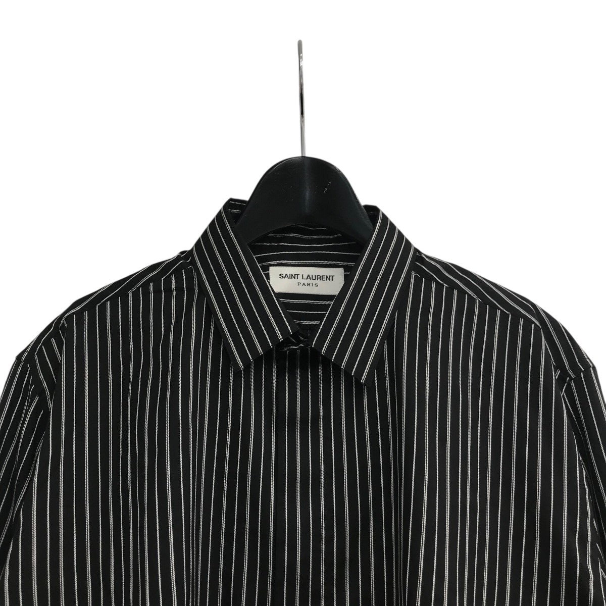 Saint Laurent Paris(サンローランパリ) ストライプシルクシャツ