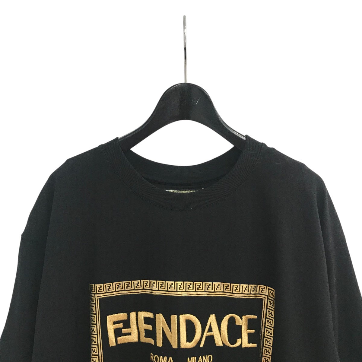 VERSACE×FENDI FENDACE刺繍Tシャツ1006423 1006423 ブラック