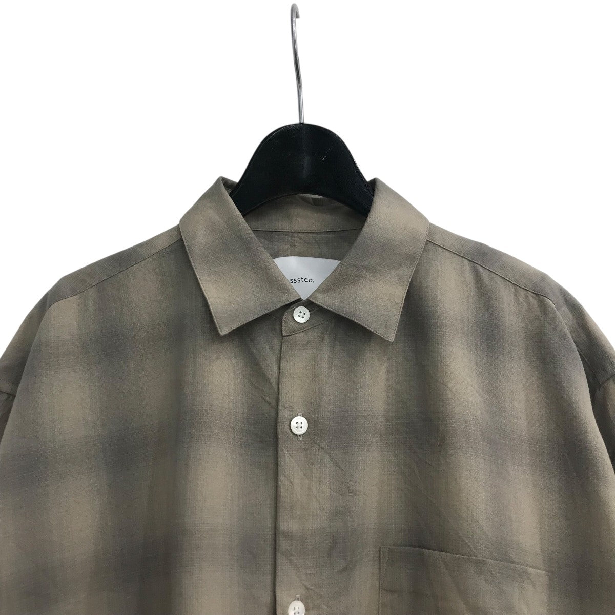 ssstein オンブレー チェックシャツ ダークグレー ssstein(シュタイン) 25SS「C R CHECK OVERSIZED SS SHIRT