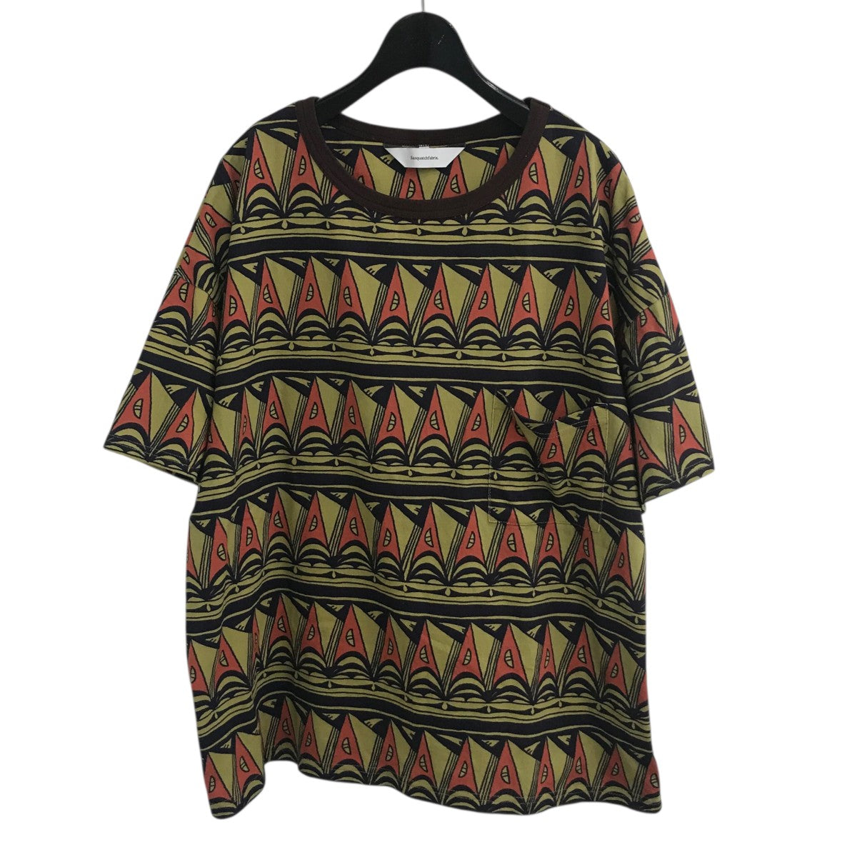 25SS「H S POCKET T-SHIRT PRIMITIVE BORDER」総柄プリントTシャツ25SSCST002