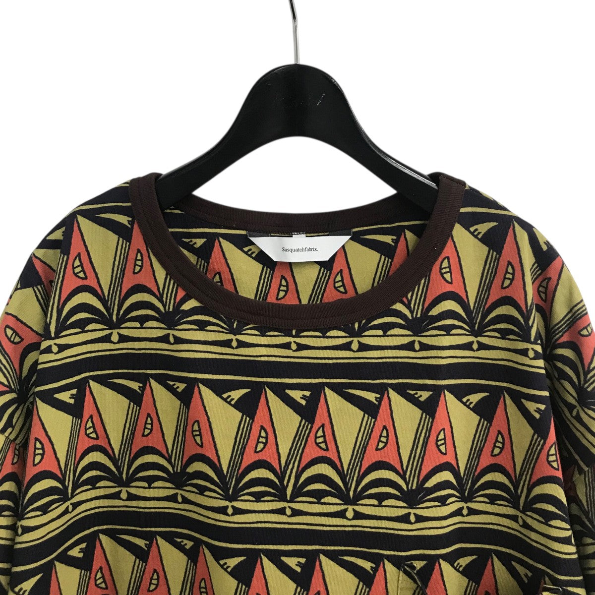 25SS「H S POCKET T-SHIRT PRIMITIVE BORDER」総柄プリントTシャツ25SSCST002