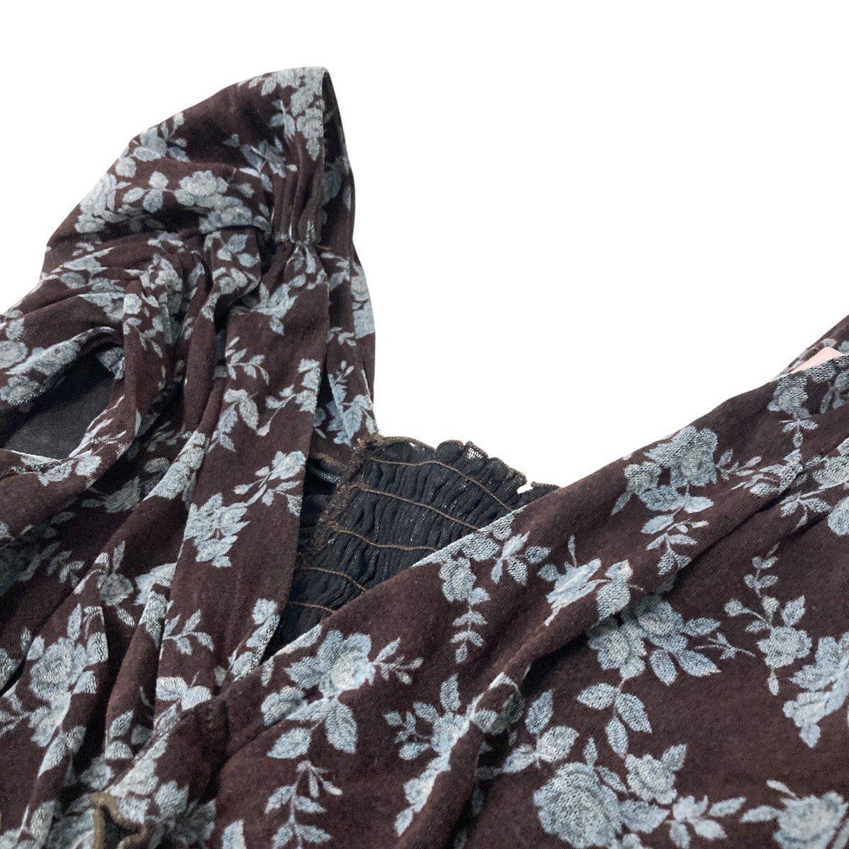 トップス FETICO ROSE VELVET TULLE SHIRRING TOP Fetico ROSE VELVET TULLE SHIRRING TOP