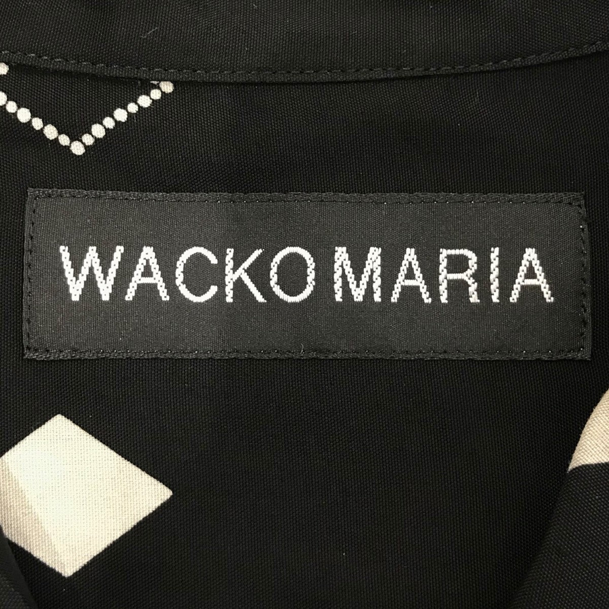 WACKOMARIA アロハシャツ ダイヤモンドパターン 半袖 黒 WACKO MARIA(ワコマリア) 24AW「DIAMOND HAWAIIAN SHIRT