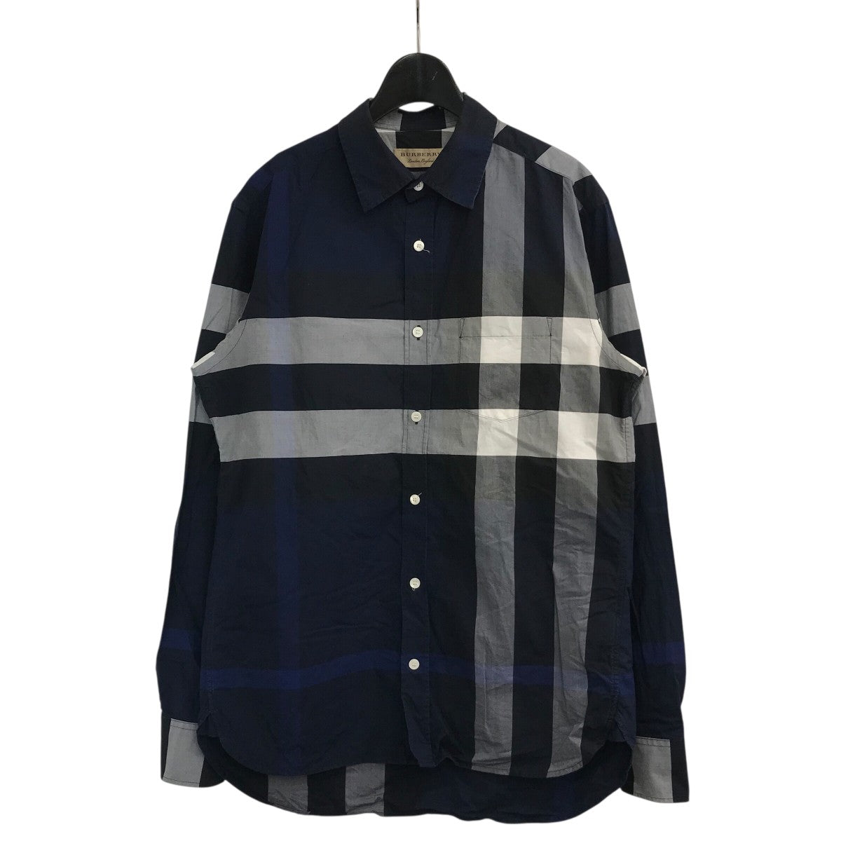 バーバリー　Burberry チェックシャツ BURBERRY(バーバリー) チェックシャツ8004828 8004828 ネイビー