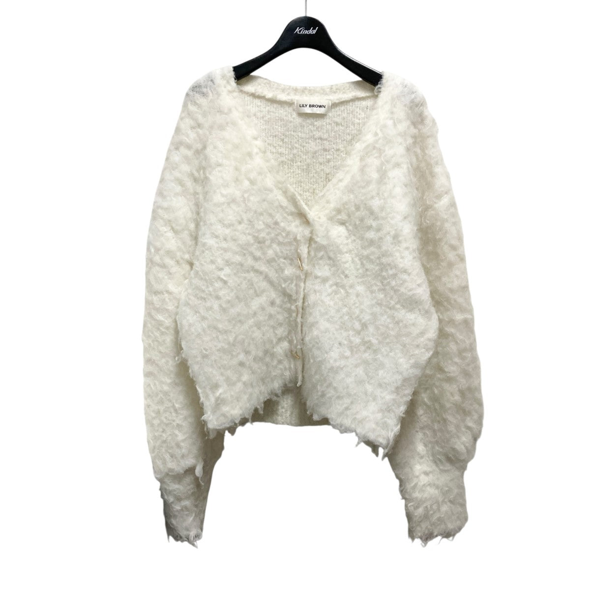 lily brownラッフルフリルベアニットトップス LILY BROWN（リリーブラウン）の「ラッフルフリルベアニット