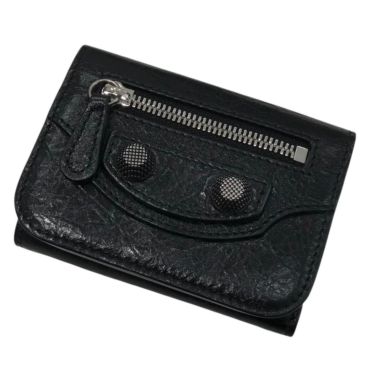 美品 BALENCIAGA Le Cagole ミニ ウォレット三つ折り 財布 BALENCIAGA(バレンシアガ) 「LE CAGOLE MINI WALLET」コンパクト