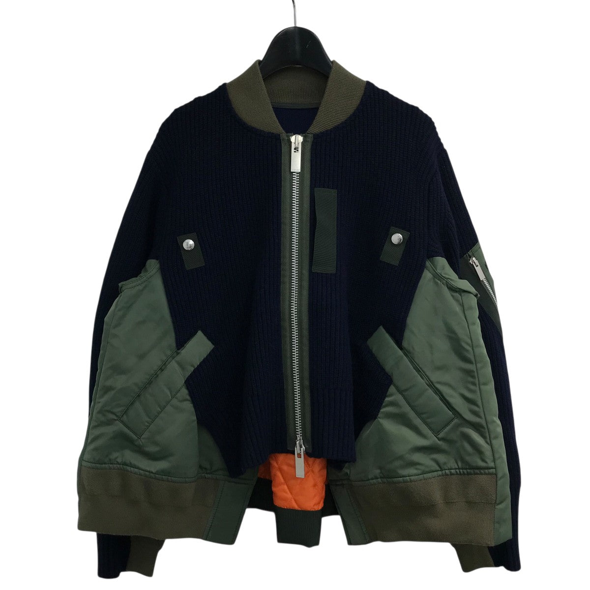 sacai(サカイ) ニット切替ナイロンボンバージャケット21 05747