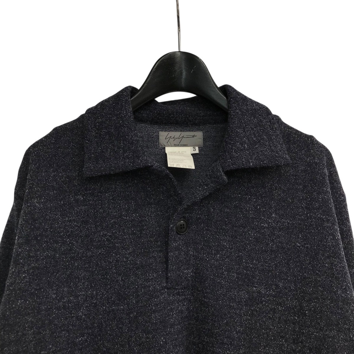 ヨウジヤマモト　ニットポロシャツ 楽天市場】【中古】 ヨウジヤマモト プールオムYohji Yamamoto