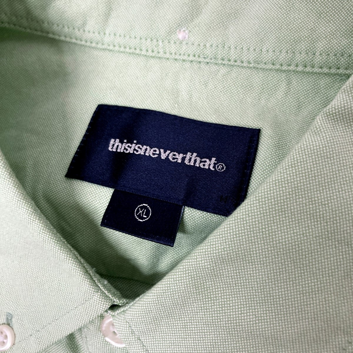 【THISISNEVERTHAT】オックスフォード S/S シャツグリーン Oxford S/S Shirt - thisisneverthat®