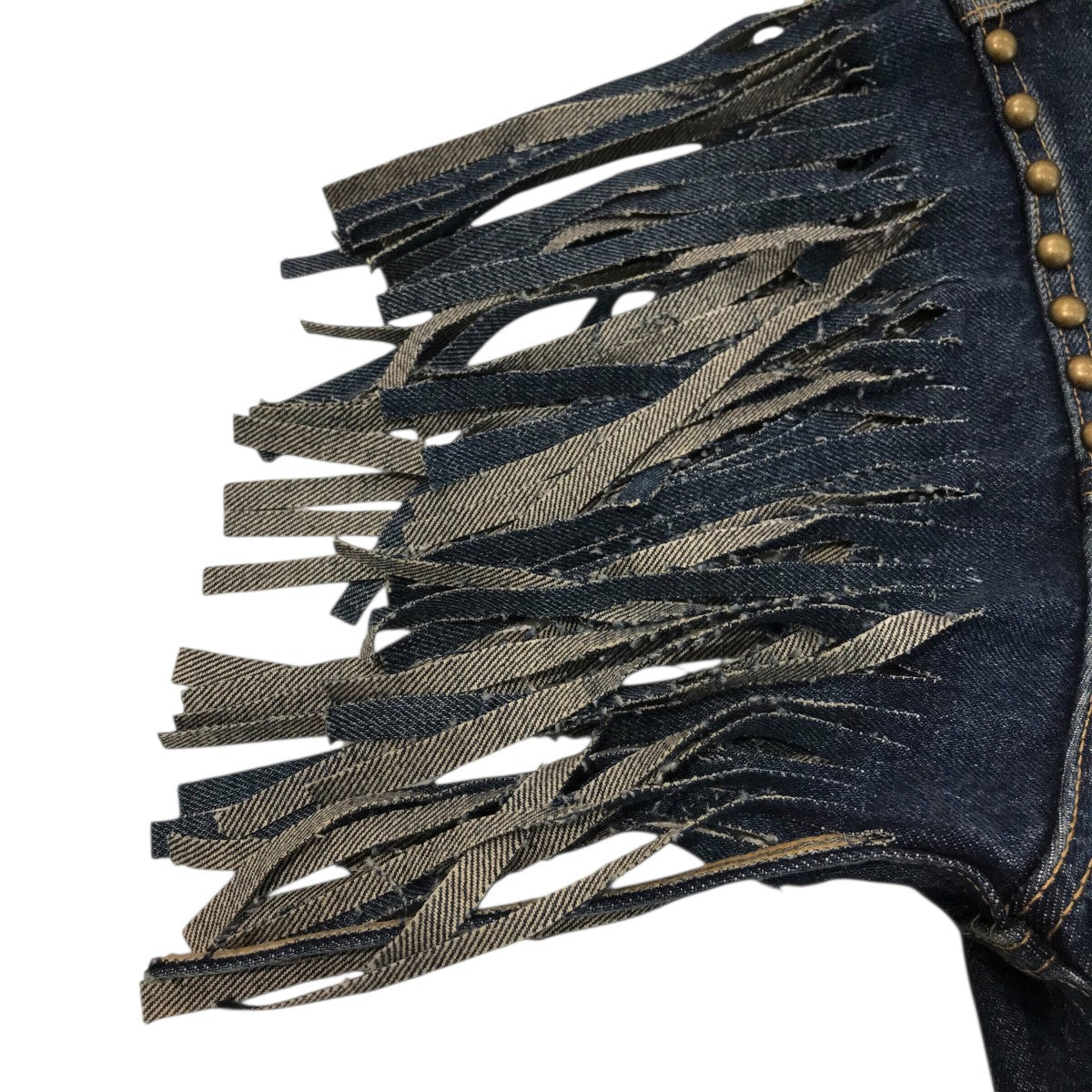 CELINE(セリーヌ) スタッズフリンジデニムベスト2Q571365M 2Q571365M