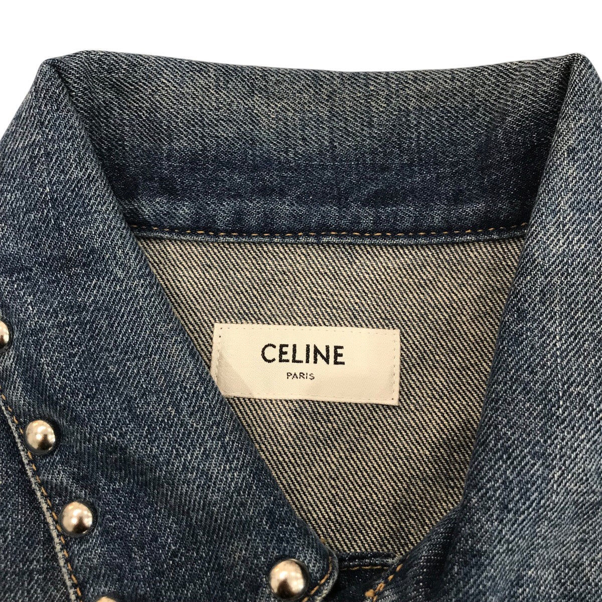 CELINE(セリーヌ) スタッズフリンジデニムベスト2Q571365M 2Q571365M