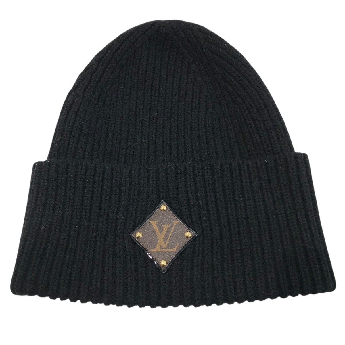 【新品未使用】LOUIS VUITTON(ルイヴィトン) ニット帽 キャップ 黒 23FW☆》ルイヴィトン ニット帽 どんなコーデにも (Louis