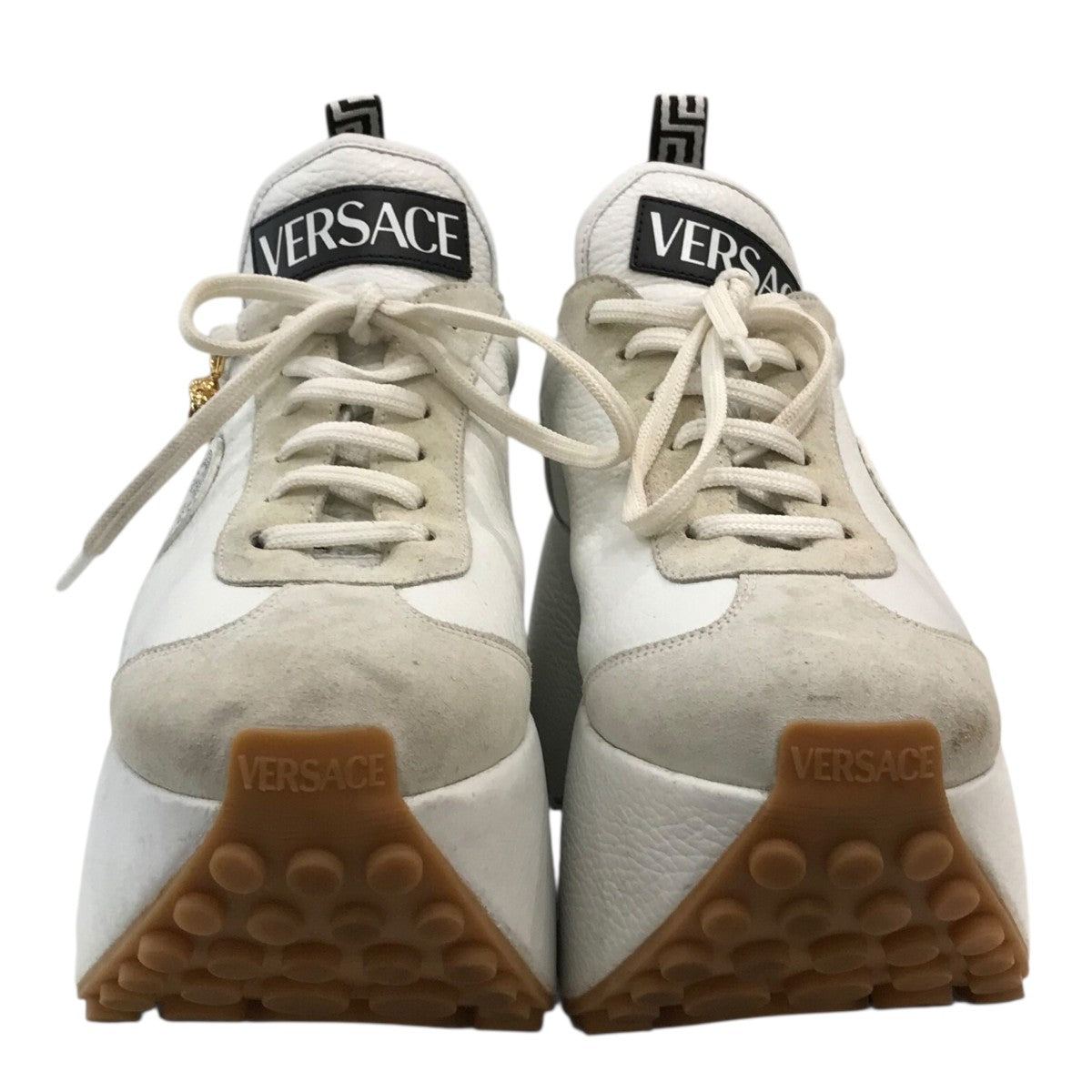 VERSACE(ヴェルサーチ) プラットフォームスニーカー ホワイト サイズ