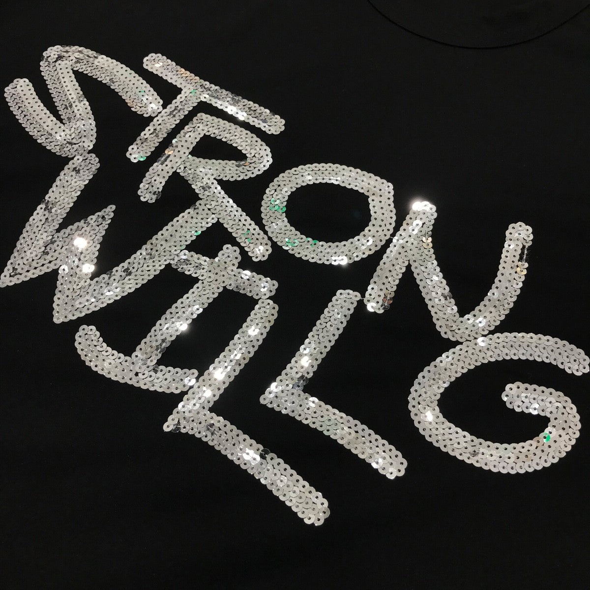 COMME des GARCONS スパンコール長袖TシャツRN T005 古着・中古-5枚目のアイテム画像