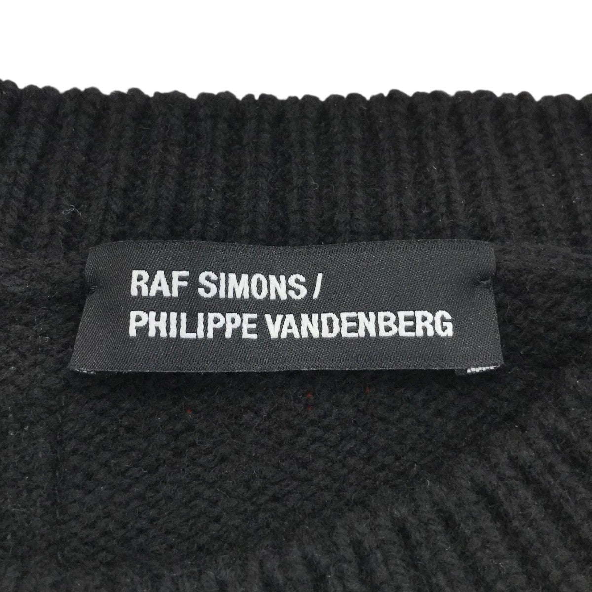 RAF SIMONS×PHILIPPE VANDENBERG パッチニット ブラック サイズ