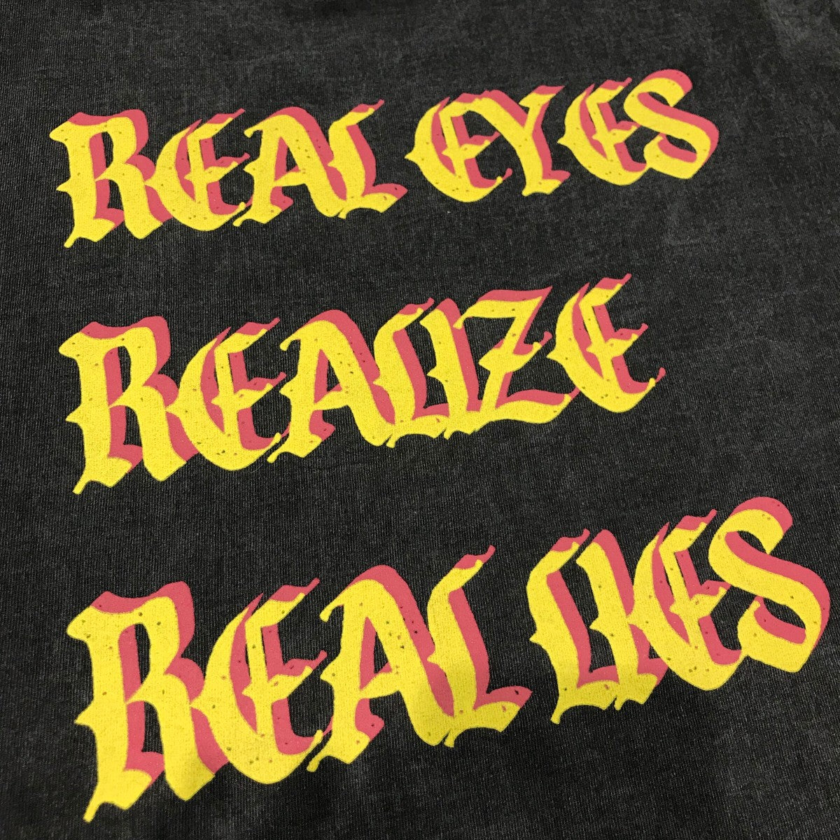 24AW「PRINTED TEE SHIRTS REALIZE」ヴィンテージ加工Tシャツ242LM CT01