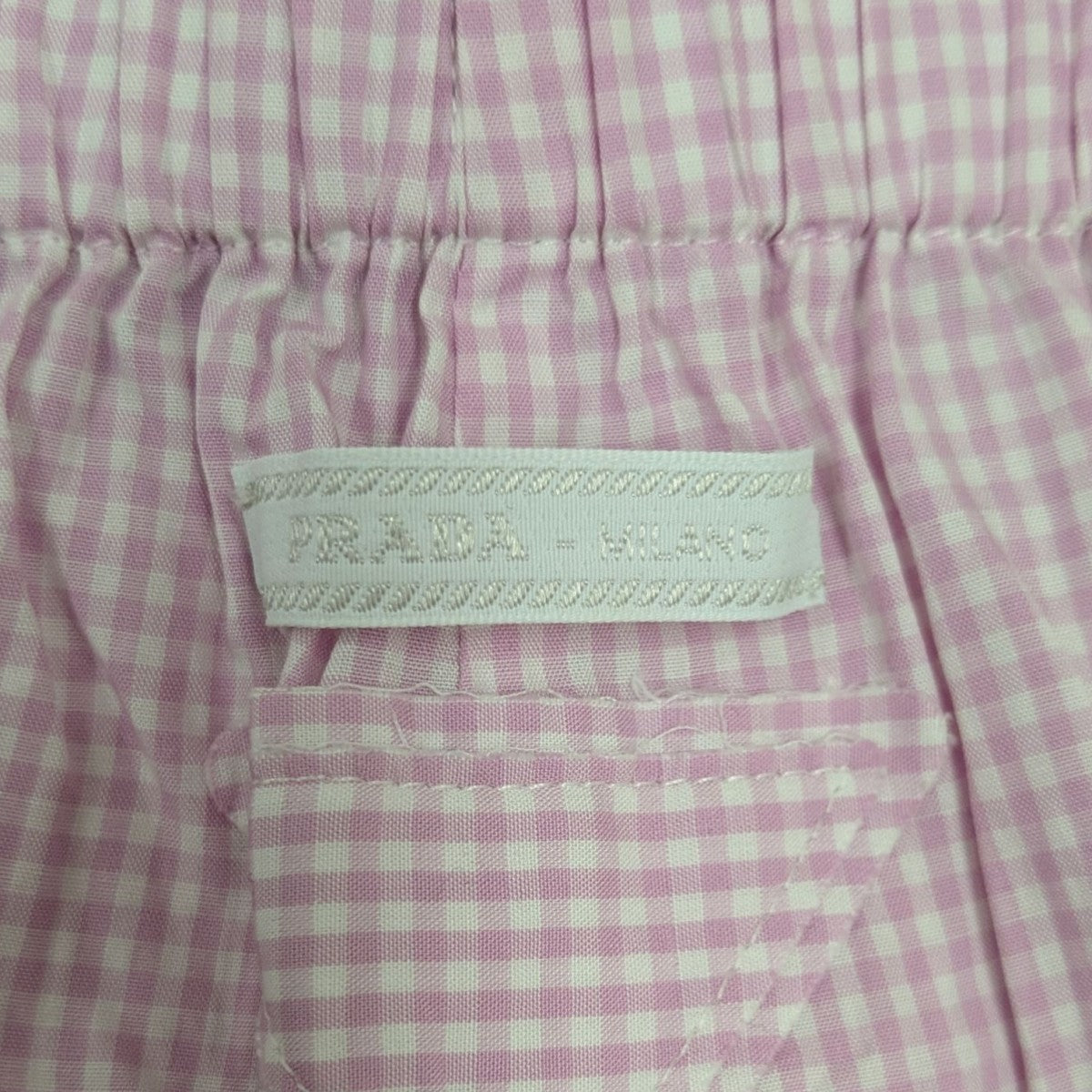 PRADA(プラダ) ギンガムチェックショーツ P247G ピンク サイズ