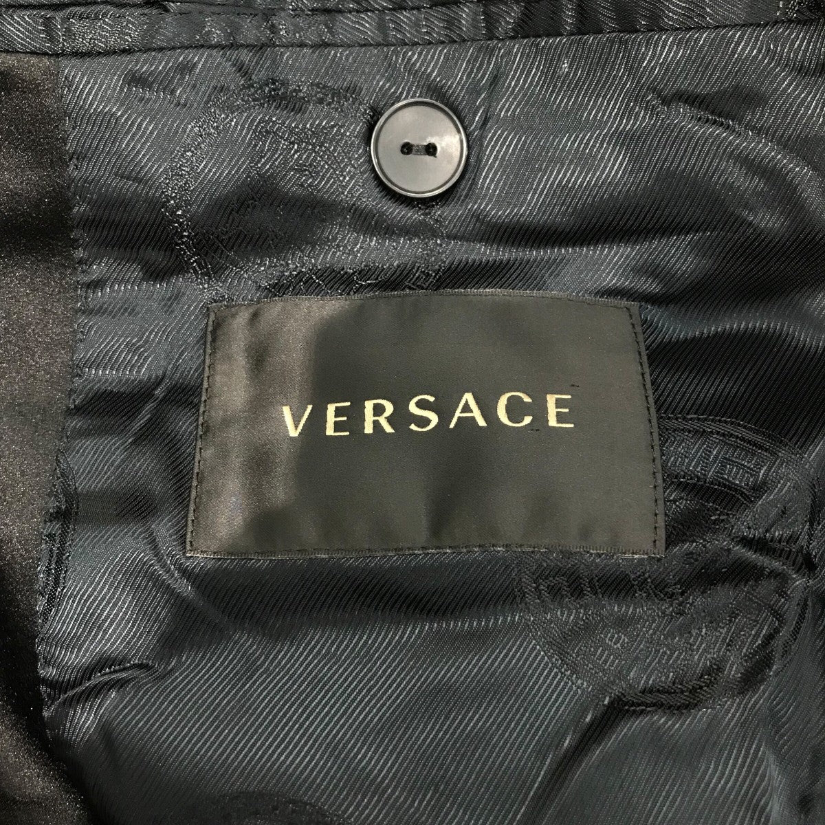 VERSACE(ヴェルサーチ) ベロアテーラードジャケット ブラック サイズ