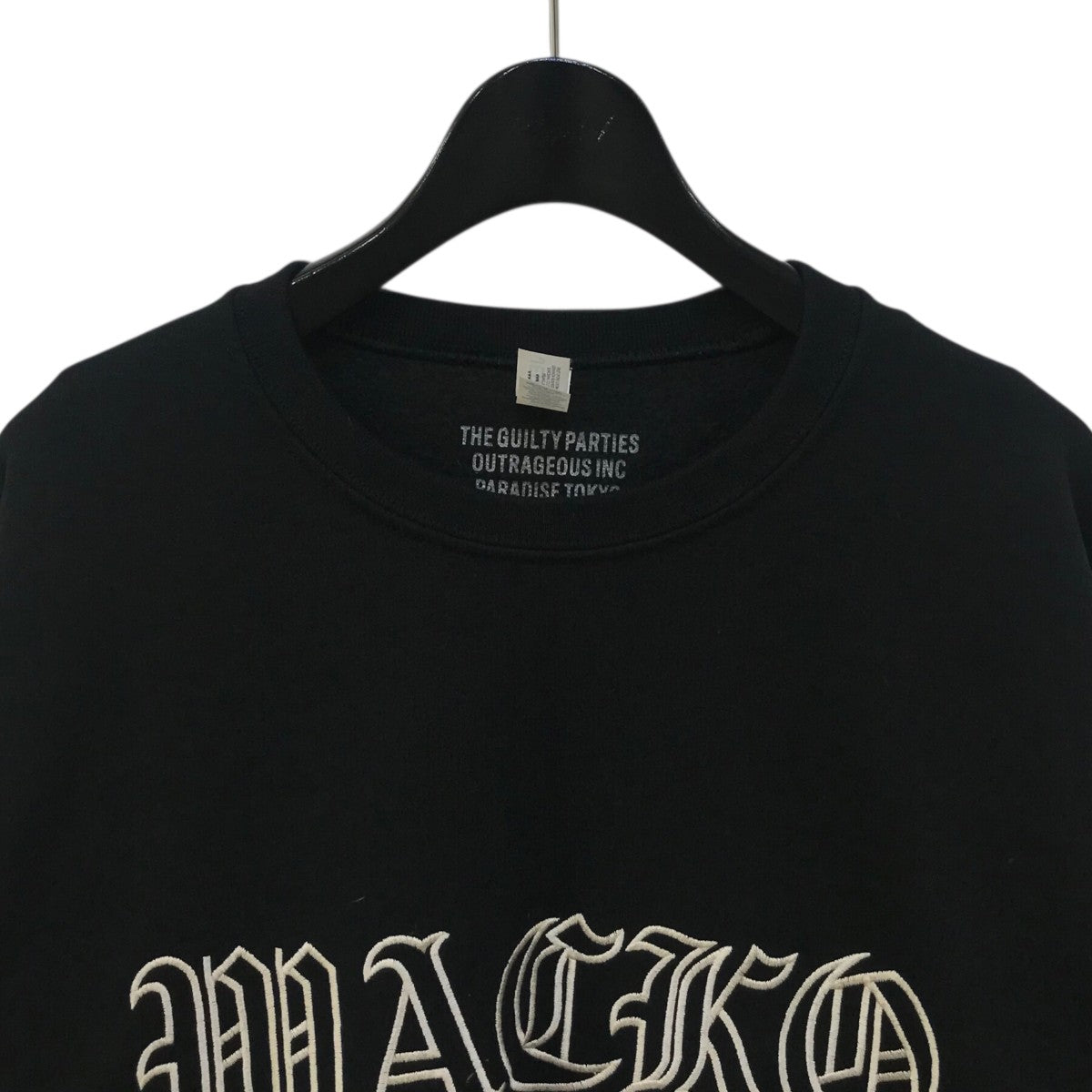 WACKO MARIA(ワコマリア) ロゴ刺繍スウェット ブラック サイズ L