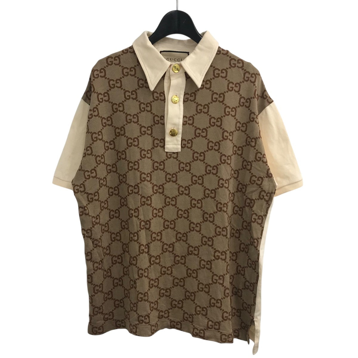 GUCCI(グッチ) GGジャガードシルクコットンポロシャツ682015