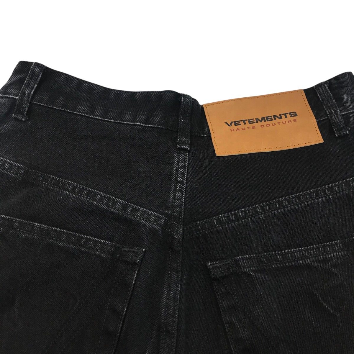 VETEMENTS(ヴェトモン) ダメージ加工ワイドデニムパンツ