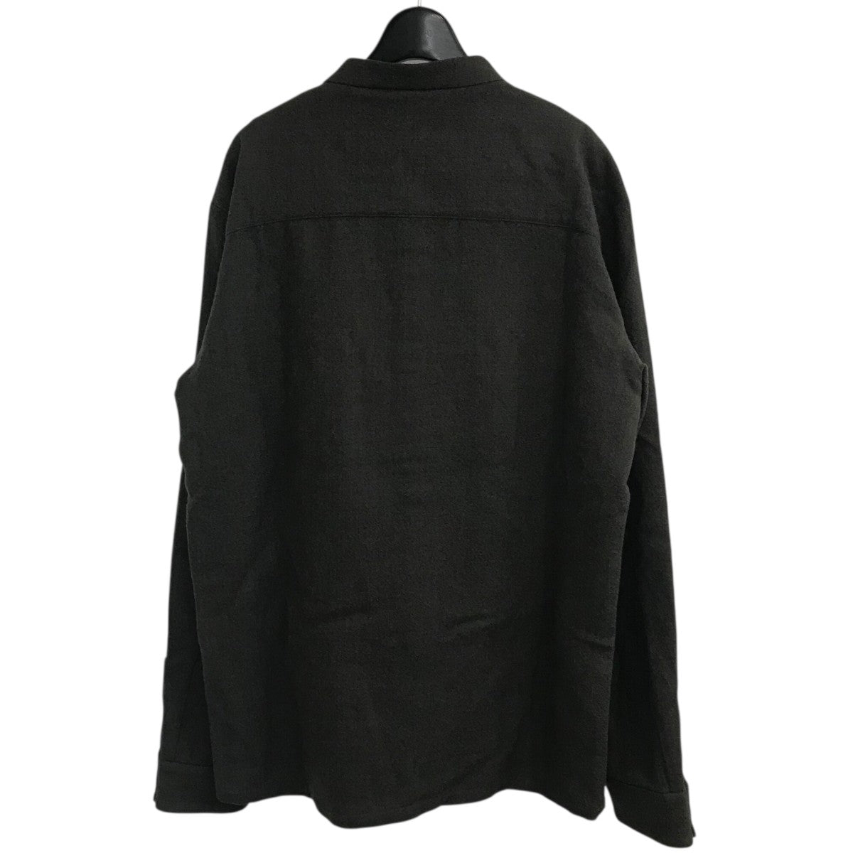 kujaku wool100%シャツ kujaku(クジャク) ウールノーカラーシャツ グレー サイズ 2