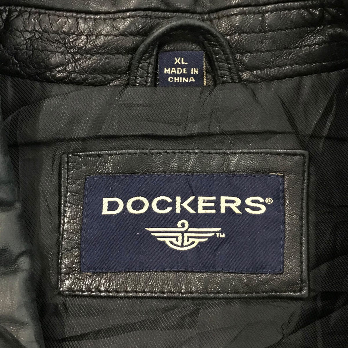 DOCKERS(ドッカーズ) レザージャケット ブラック サイズ XL
