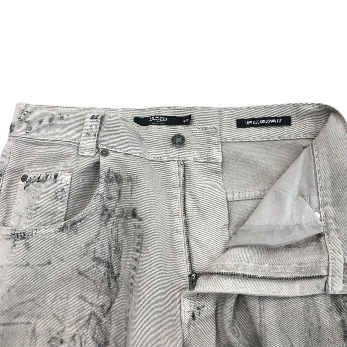 jaded london デニム グレー w28 JADED LONDON(ジェイデッドロンドン) デニムパンツ グレー