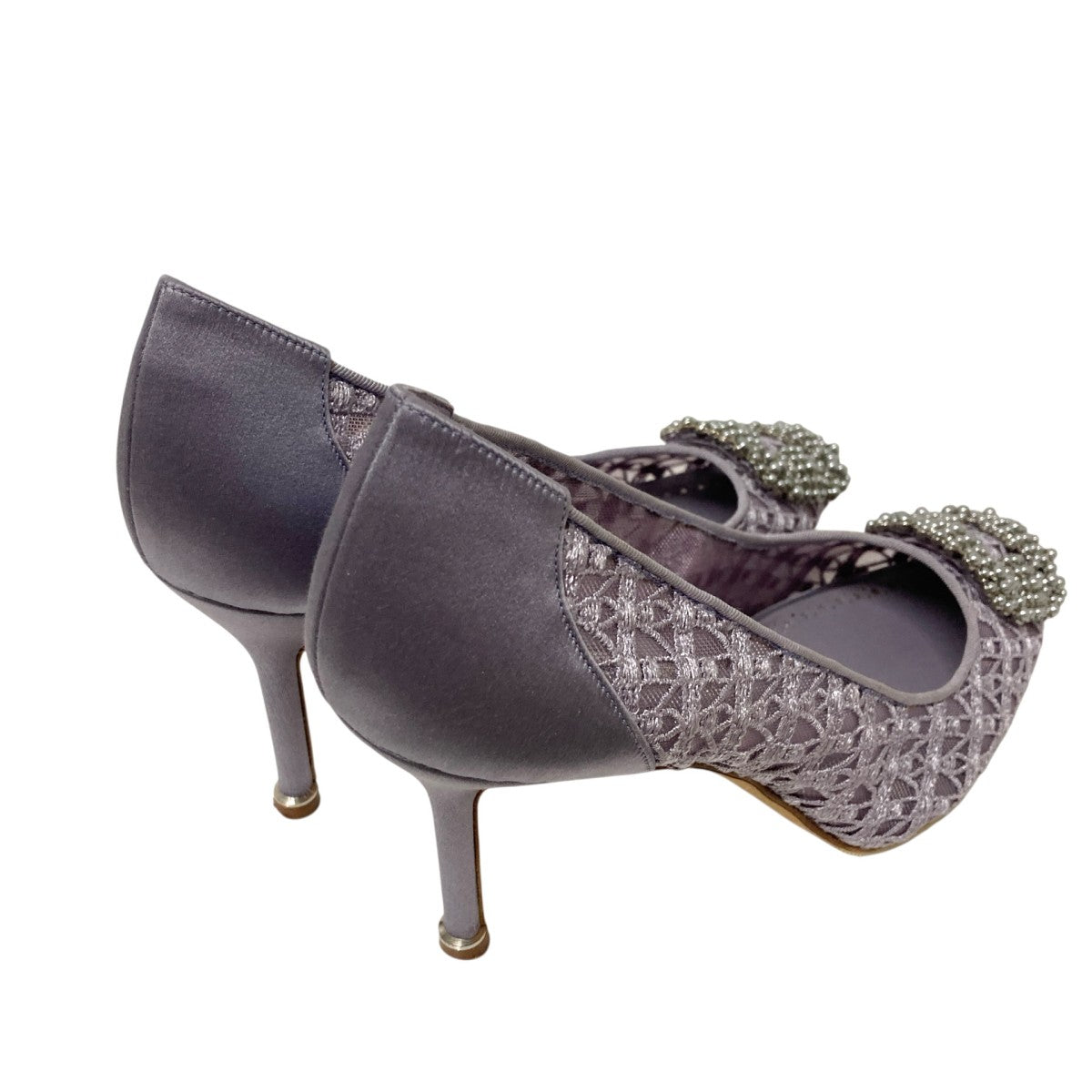 Manolo Blahnik(マノロブラニク) ハンギシ レースパンプス ラベンダー