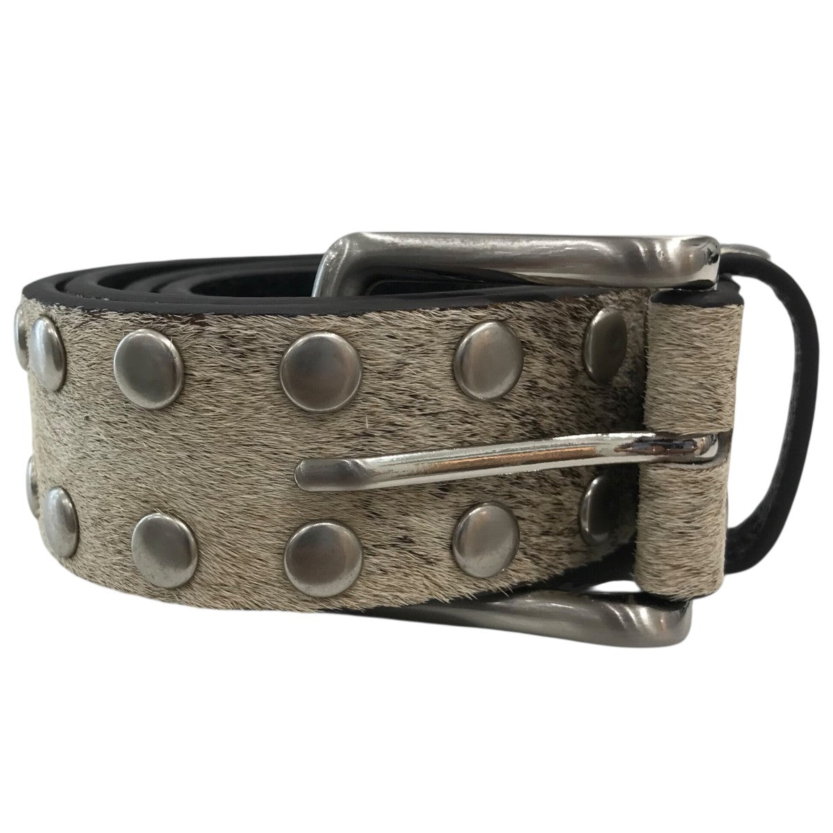 ベルクシュレ stussy(ステューシー) FW23「8 BALL STUDDED BELT」ハラコレザー