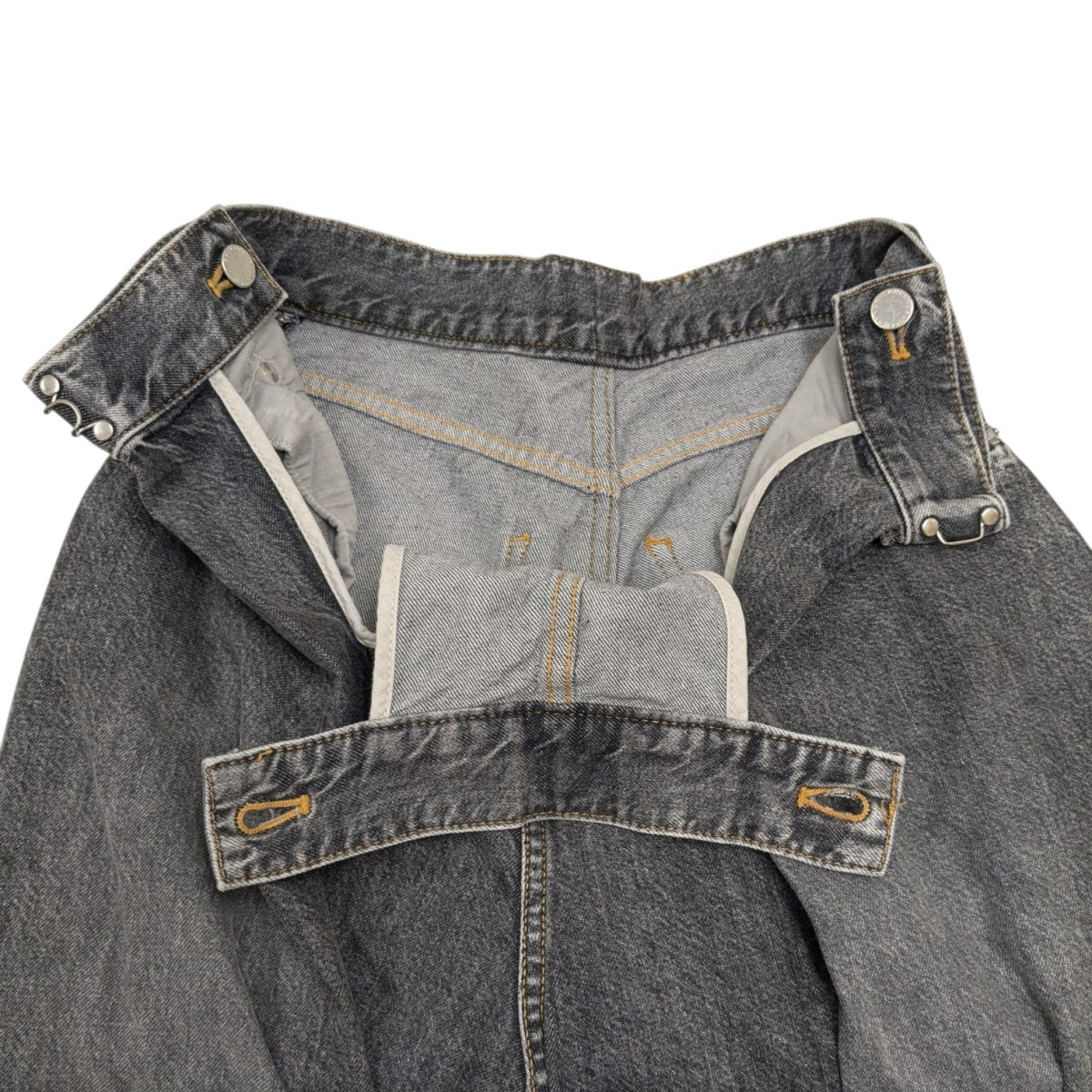 JOHN LAWRENCE SULLIVAN/ウォッシュデニムワイドパンツ WASHED DENIM SUPER WIDE PANTS