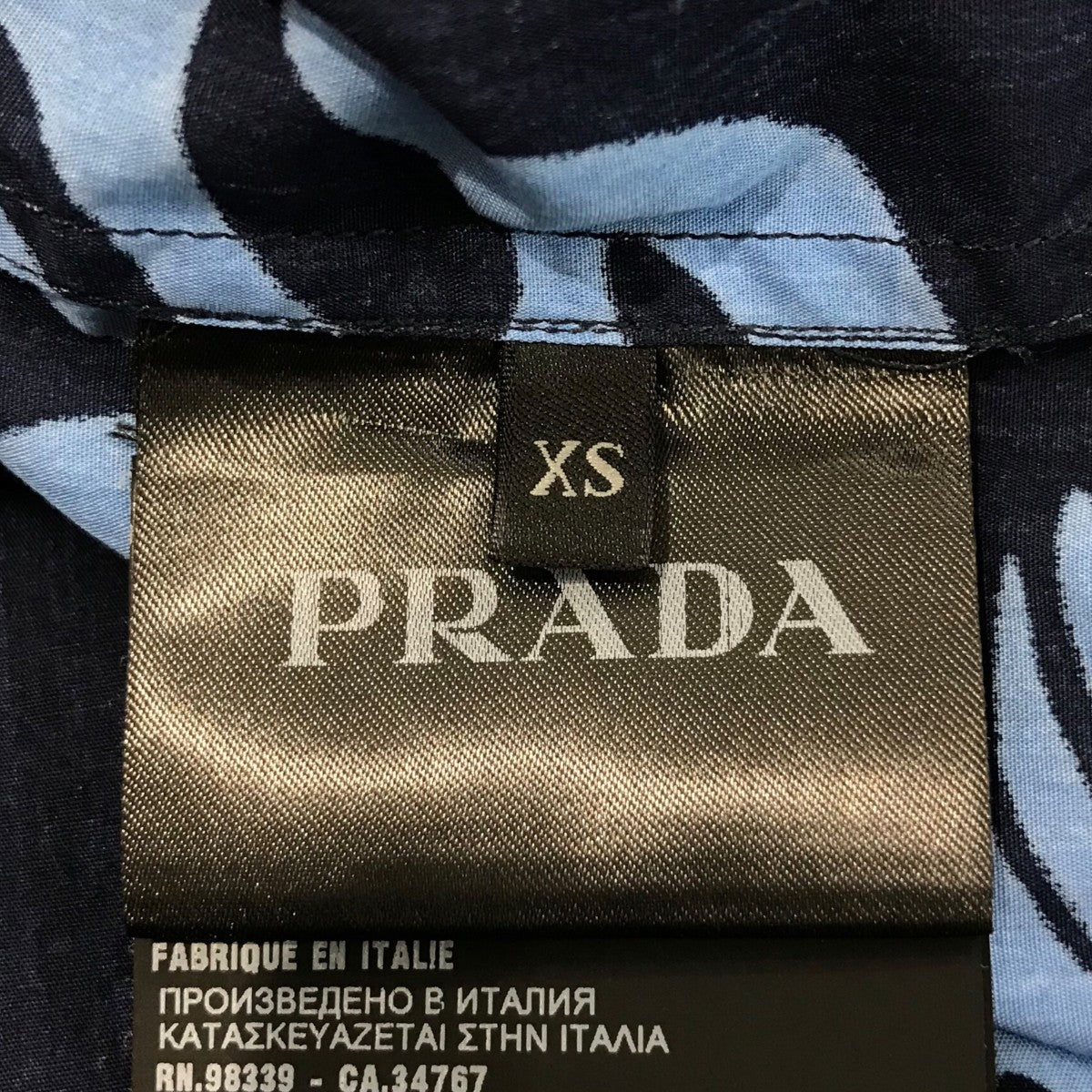 PRADA(プラダ) 19SSアロハシャツUCS305 UCS305 ネイビー×ブルー サイズ