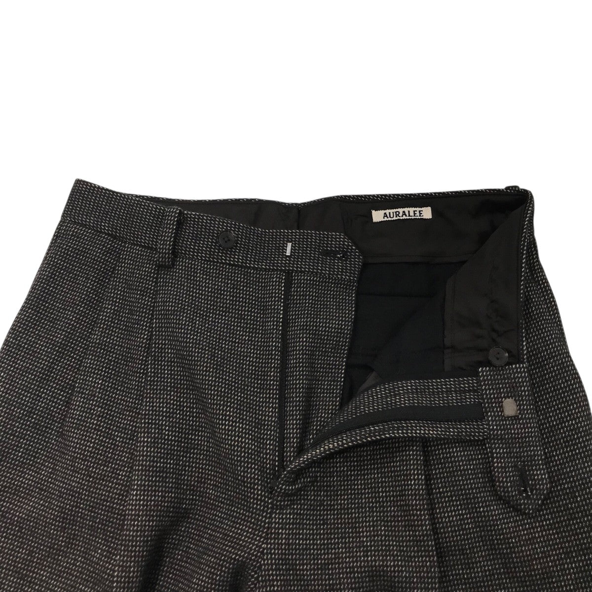 パンツ AURALEE 22AW COTTON CASHMERE WOOL TWEED AURALEE Organic Cotton Cashmere Wool Tweed 2tuck Slacks