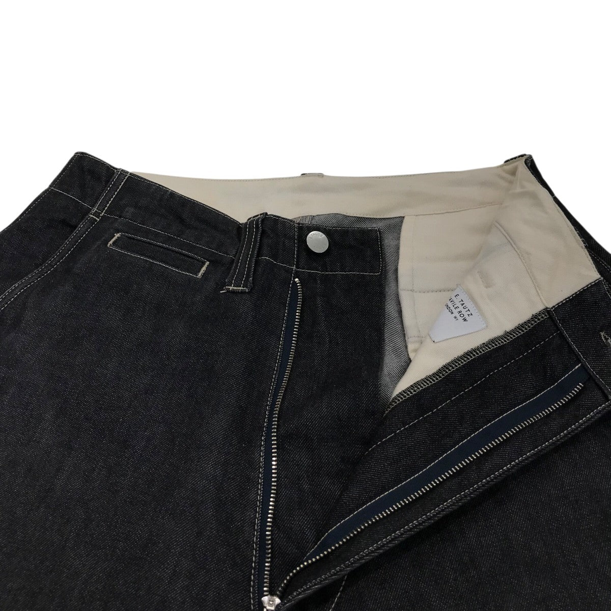 超美品✨　E.TAUTZ イートウツ　ツータックワイドデニムパンツ　28インチ 超美品✨ E.TAUTZ イートウツ ツータックワイドデニムパンツ 28