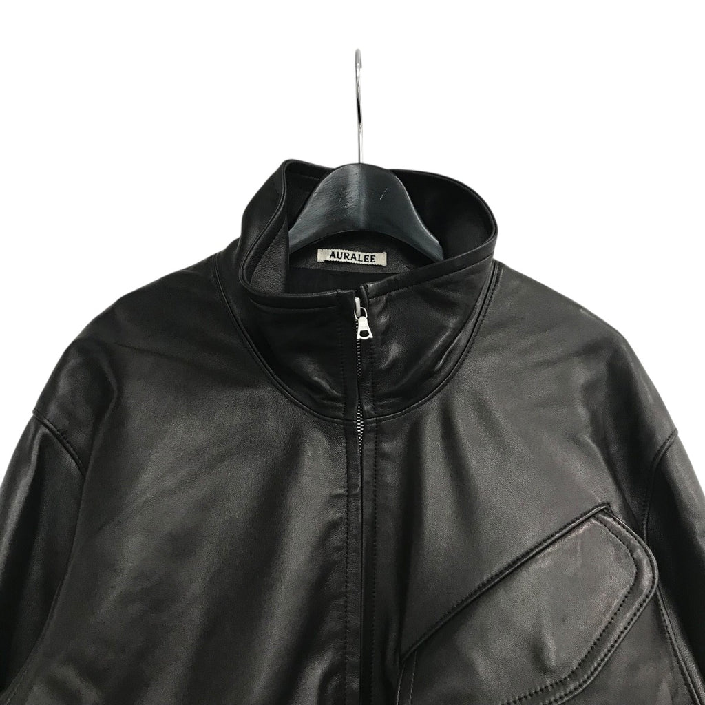 AURALEE(オーラリー) 24AW「LAMB LEATHER ZIP BLOUSON」レザーブルゾン 